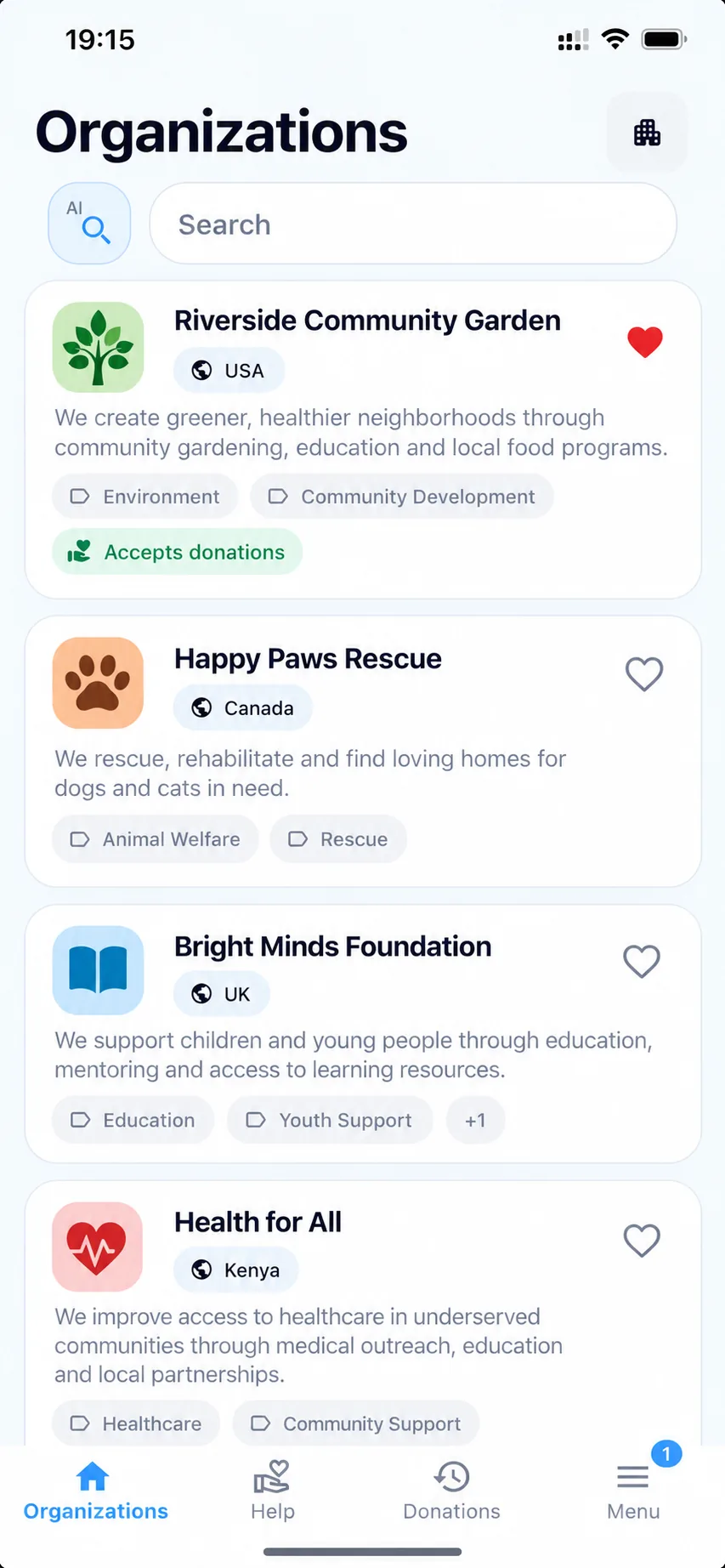 List of charities